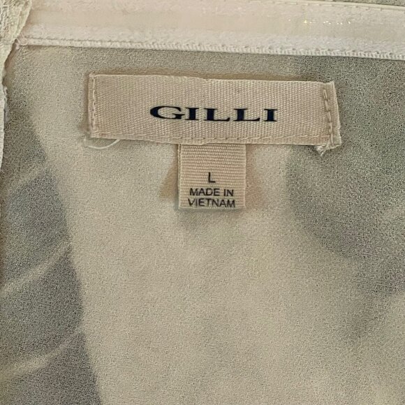 Tropical Palm Croptop Zipper Back by Gilli - Size L - Picture 6 of 7
